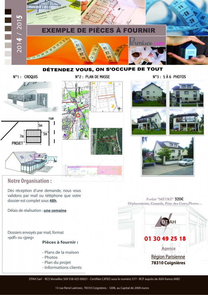 EXEMPLE DE PIECES A FOURNIR